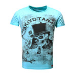 Skull T-Shirt // Turquoise (S)