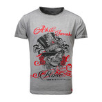 Skull Rose T-Shirt // Anthracite (M)