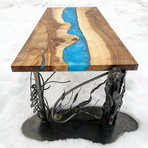 Caribbean Ocean Waterfall Coffee Table