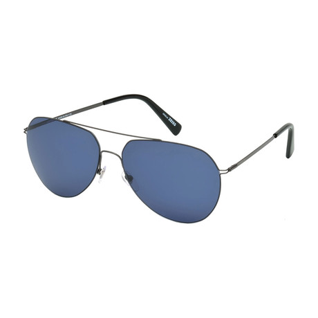 Montblanc Men's Ultra Lightweight Aviator Sunglasses // Gunmetal + Gray