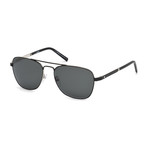 Montblanc Men's Classic Pilot Sunglasses // Black + Gray