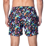 Swim Trunks // Black Neon (S)
