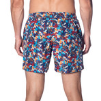 Swim Trunks // Blue + Red Camo (M)