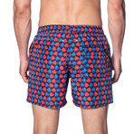 Swim Trunks // Blue + Red Fish (S)