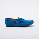 Ramos Suede Leather Loafer // Blue + Suede Shoelaces (Euro: 40)