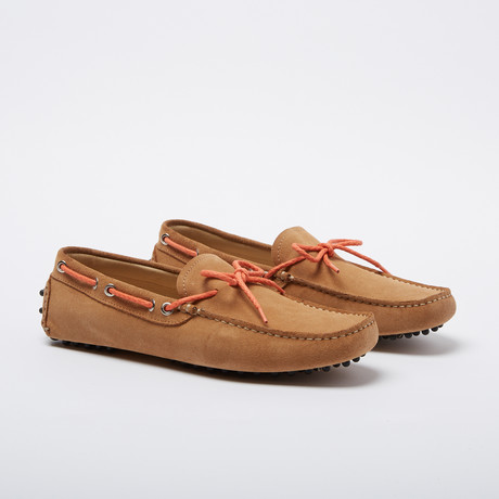 Watkins Suede Leather Loafer // Light Camel + Butane (Euro: 39)