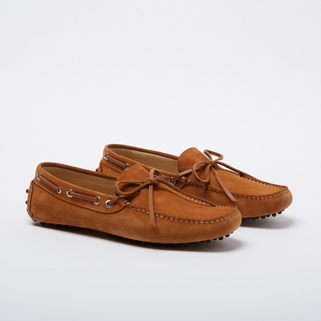 Brennan Suede Leather Loafer // Brown + Leather Shoelaces (Euro: 39)