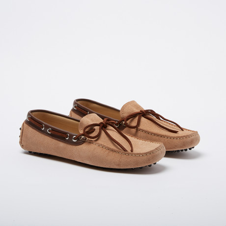 Mullins Suede Leather Loafer // Light Sand + Brown Suede Laces (Euro: 39)