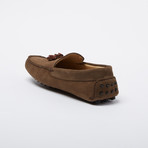 Guerra Suede Leather Loafer // Light Gray + Brown Rust Suede Tassels (Euro: 45)