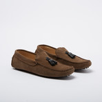 Delacruz Suede Leather Loafer // Taupe + Black (Euro: 47)