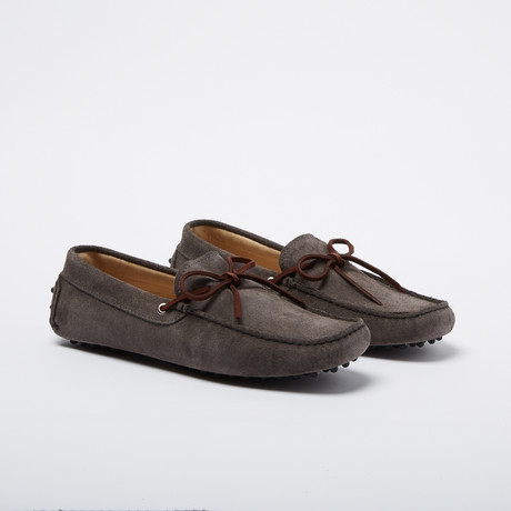 Montgomery Suede Leather Loafer // Gray + Brown (Euro: 39)