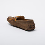Howell Suede Leather Loafer // Light Gray + Yellow Suede Shoelaces (Euro: 44)
