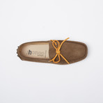 Howell Suede Leather Loafer // Light Gray + Yellow Suede Shoelaces (Euro: 44)