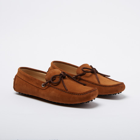 Robinson Suede Leather Loafer // Setter + Brown Suede Front Shoelaces (Euro: 39)