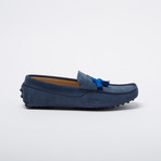 Beck Suede Leather Loafer // Garnet + Blue Suede Tassels (Euro: 41)