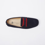 Fitzpatrick Suede Leather Loafer // Navy + Red (Euro: 42)