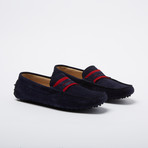 Fitzpatrick Suede Leather Loafer // Navy + Red (Euro: 42)