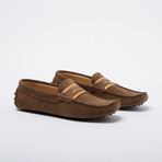 Cross Suede Leather Loafer // Taupe + Suede Taupe (Euro: 40)