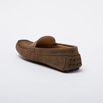 Cross Suede Leather Loafer // Taupe + Suede Taupe (Euro: 40)