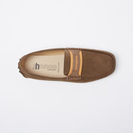 Cross Suede Leather Loafer // Taupe + Suede Taupe (Euro: 40)