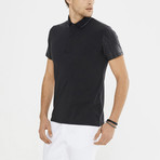 Lined Collared Shirt // Black (M)