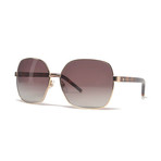 Marc Jacobs // Women's Square Frame Sunglasses // Gold + Havana