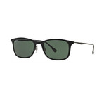 Ray-Ban // Unisex Rectangular Wayfarer Sunglasses // Black + Black