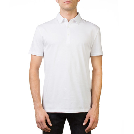 Medusa Graphic Pima Polo Shirt // White (X-Large)