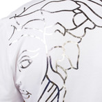 Medusa Graphic Pima Polo Shirt // White (X-Large)