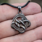 Snake Pendant + Gem // Black