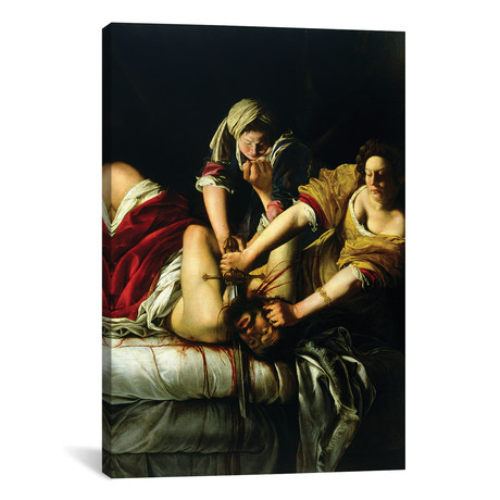 Judith Slaying Holofernes (Galleria degli Uffizi), 1612-21 // Artemisia Gentileschi (18"W x 26"H x 0.75"D)