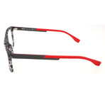 Men's 0754F-KDA Optical Frames // Gray Havana + Carbon Red