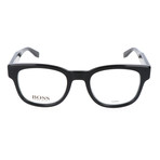 Men's 738-K8X Optical Frames // Black + Dark Gray + Leather Black
