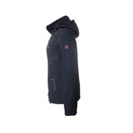 Hooded Chest Zipper Jacket // Dark Blue (XL)
