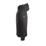 Hooded Zip-Up Jacket // Black (XL)