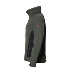 Dual-Tone Cresta Zip Jacket // Olive + Black (2XL)