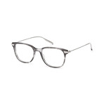 Unisex Kramer Square Glasses // Cold Grey + Antique Silver