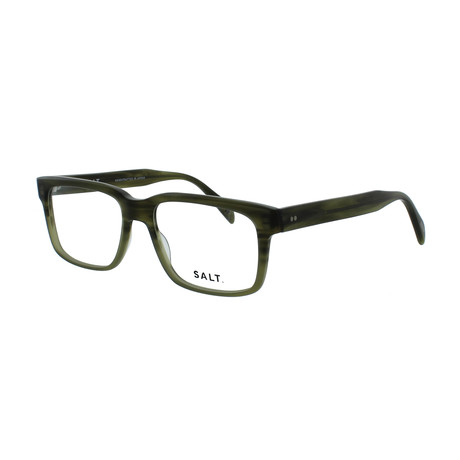 Men's Shaw Square Glasses // Matte Olive Gradient