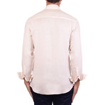 Linen Long Sleeve Shirt // Cream (XS)