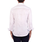 Linen Dotted Short Sleeve Shirt // White (2XL)