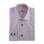 Man's Best Friend Poplin Print Long Sleeve Shirt // White (3XL)