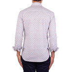 Man's Best Friend Poplin Print Long Sleeve Shirt // White (3XL)