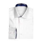Jacquard Long Sleeve Shirt // White (XS)