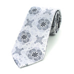 Silk Neck Tie + Gift Box // Gray + Silver
