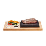 The SteakStones Steak Plate + Sauces Set // SafeHands Bundle