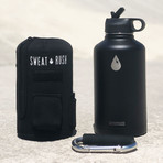 The Rushpack Bottle + Sleeve // 64oz (Black)