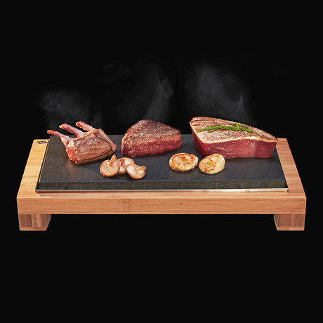 The SteakStones Raised Sharing Steak Plate // SafeHands Bundle