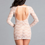 Melissa Mini Dress // Blush (Small)