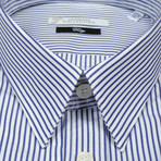 Striped Dress Shirt // Dark Blue (US: 40)