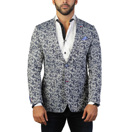 Descartes Blazer // Gray + Blue (US: 38R)